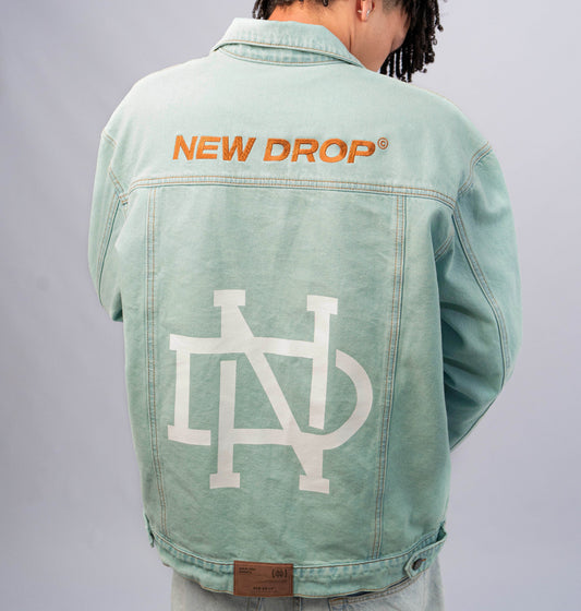 JACKET OVERSIZED WASHED GREEN BOX LOGO