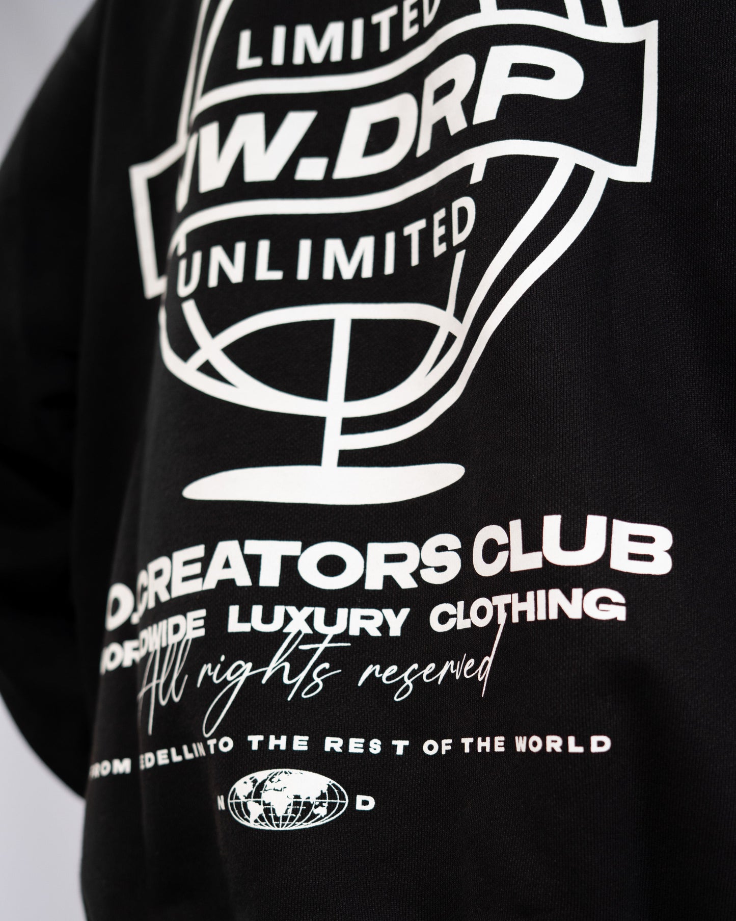 BLACK HODDIE RANGLAN