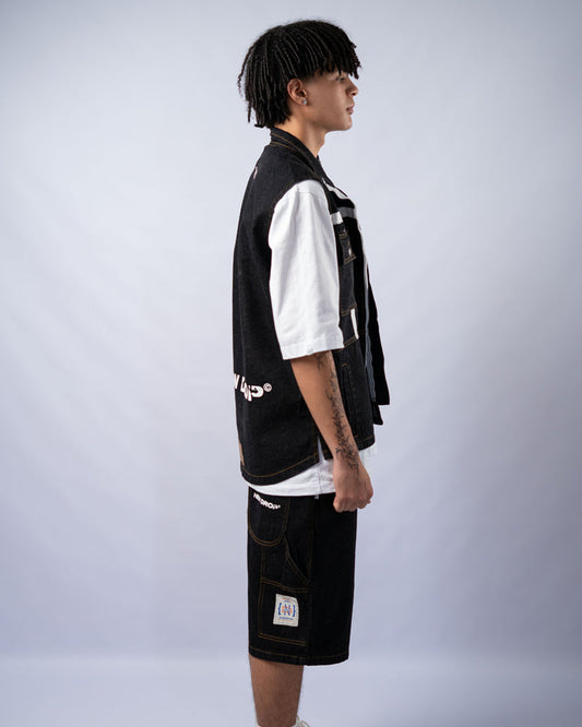 JACKET OVERSIZED WASHED BLUE BOX LOGO