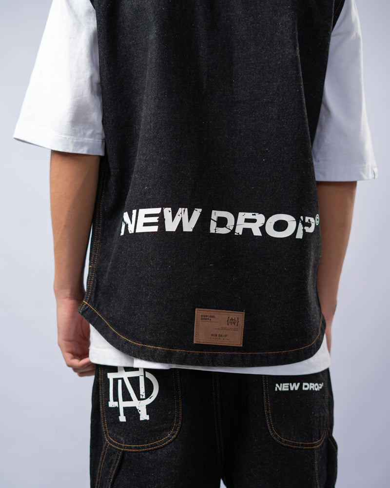 JACKET OVERSIZED WASHED BLUE BOX LOGO