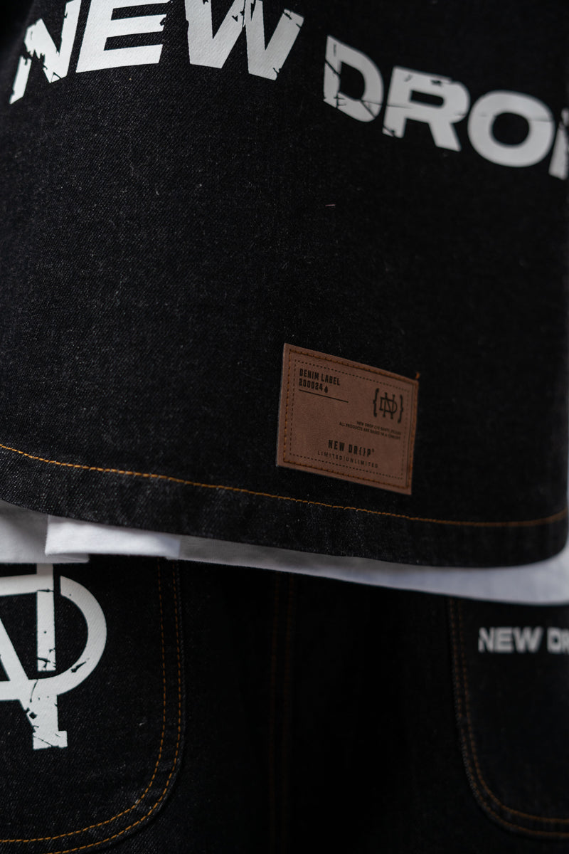 JACKET OVERSIZED WASHED BLUE BOX LOGO