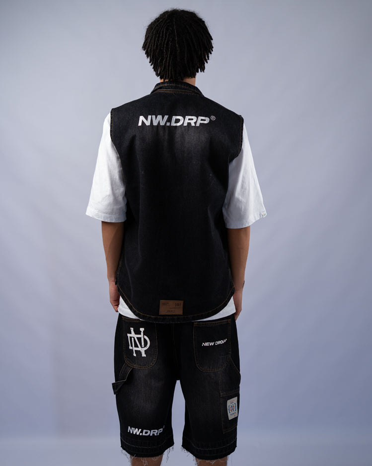 JACKET OVERSIZED WASHED BLUE BOX LOGO