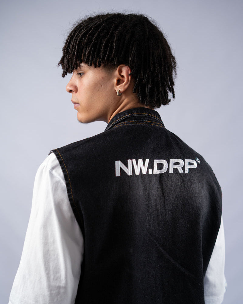 JACKET OVERSIZED WASHED BLUE BOX LOGO