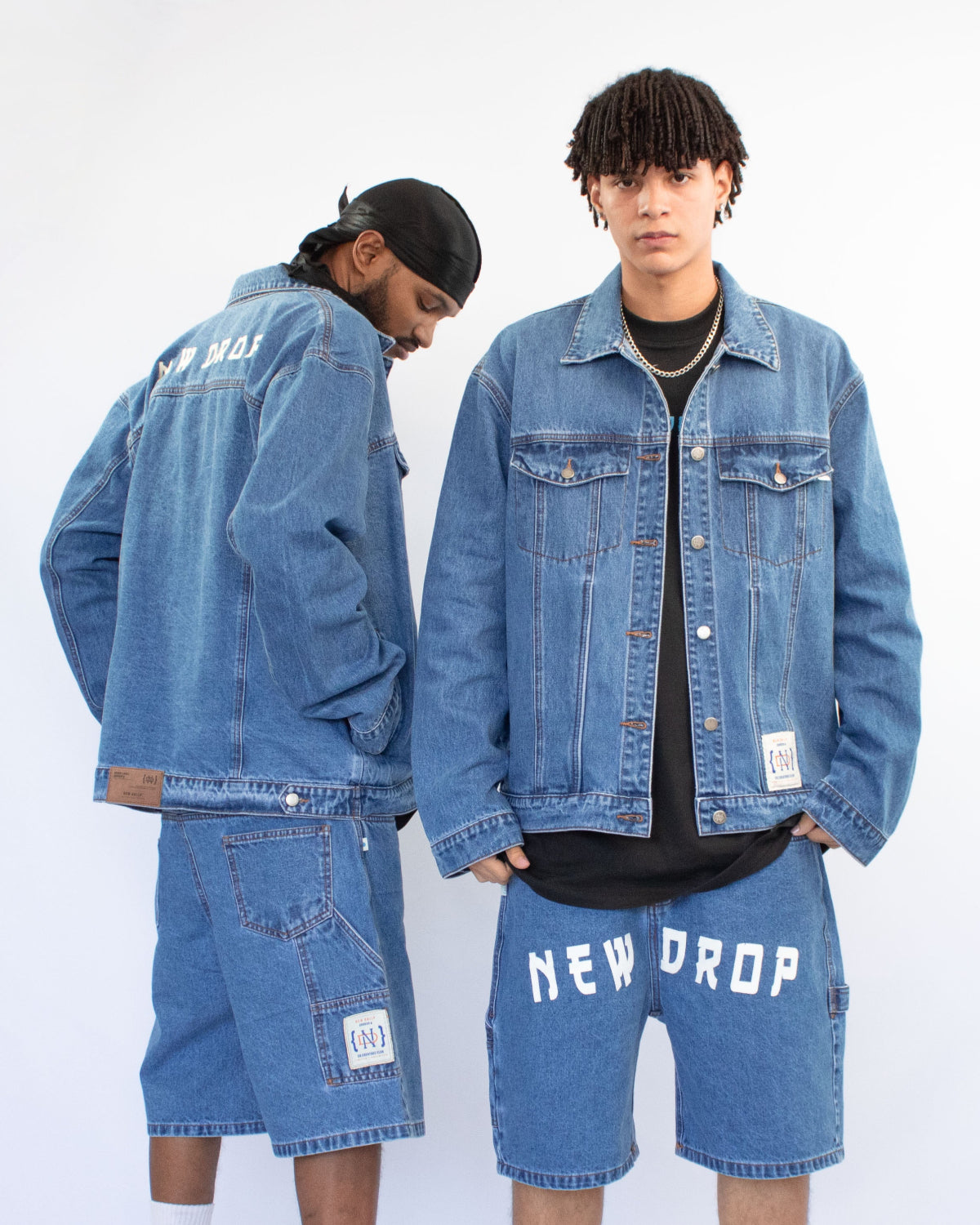 JACKET OVERSIZED WASHED BLUE BOX LOGO