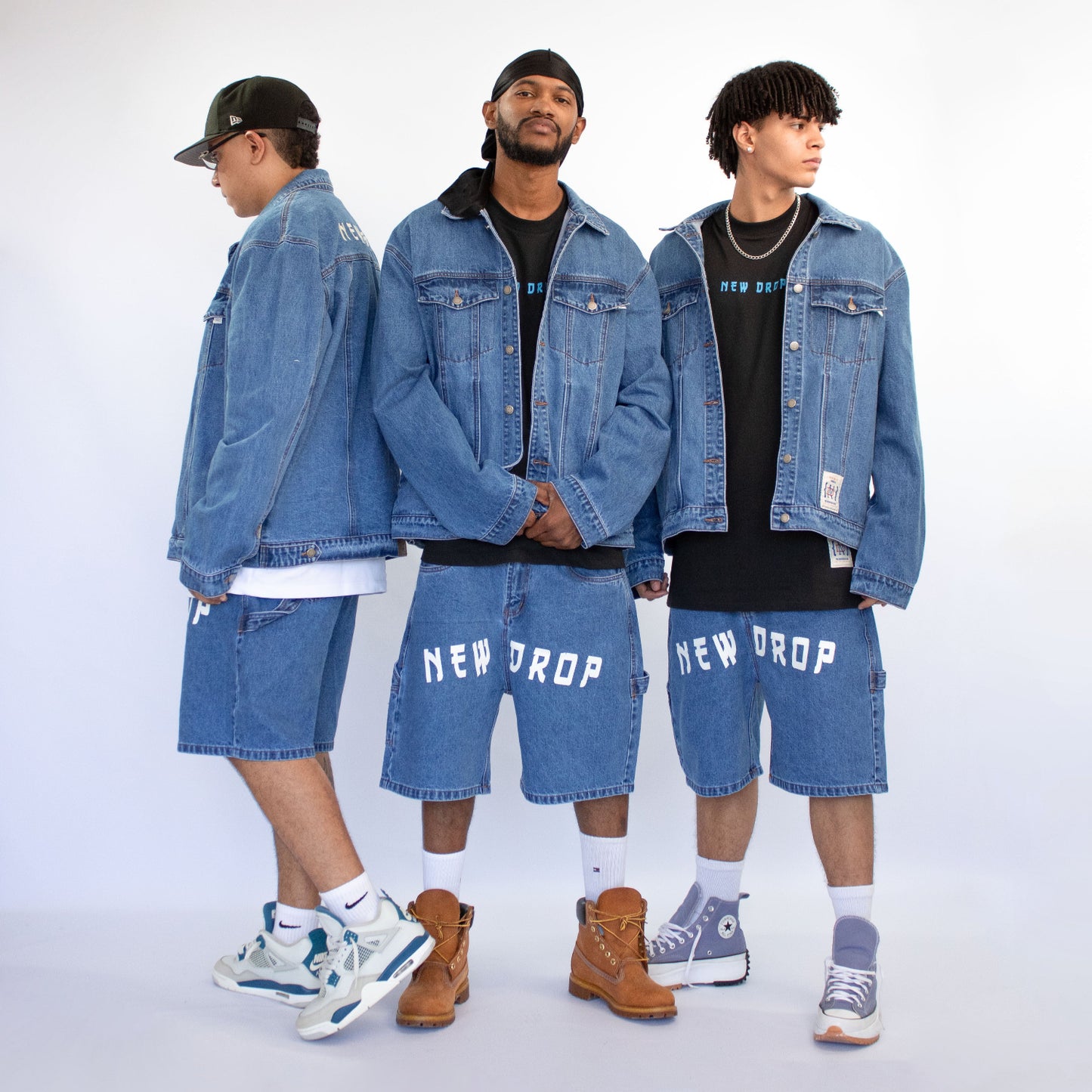 JACKET OVERSIZED WASHED BLUE BOX LOGO